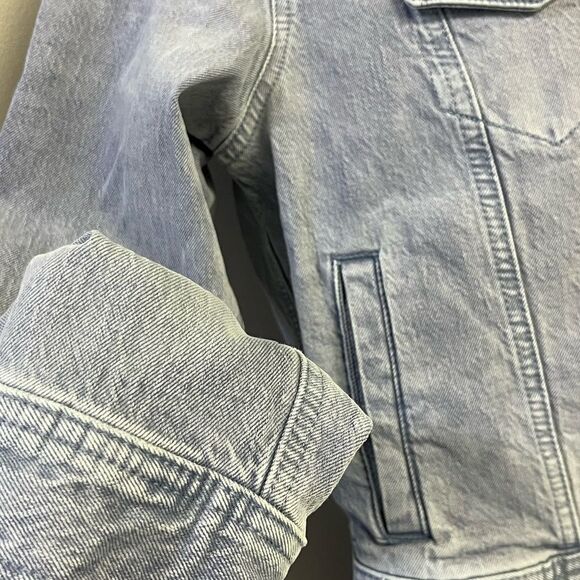 NWT-Universal Thread Purple Denim Jean Jacket with Defects and Home Embroidery-S - Picture 8 of 15